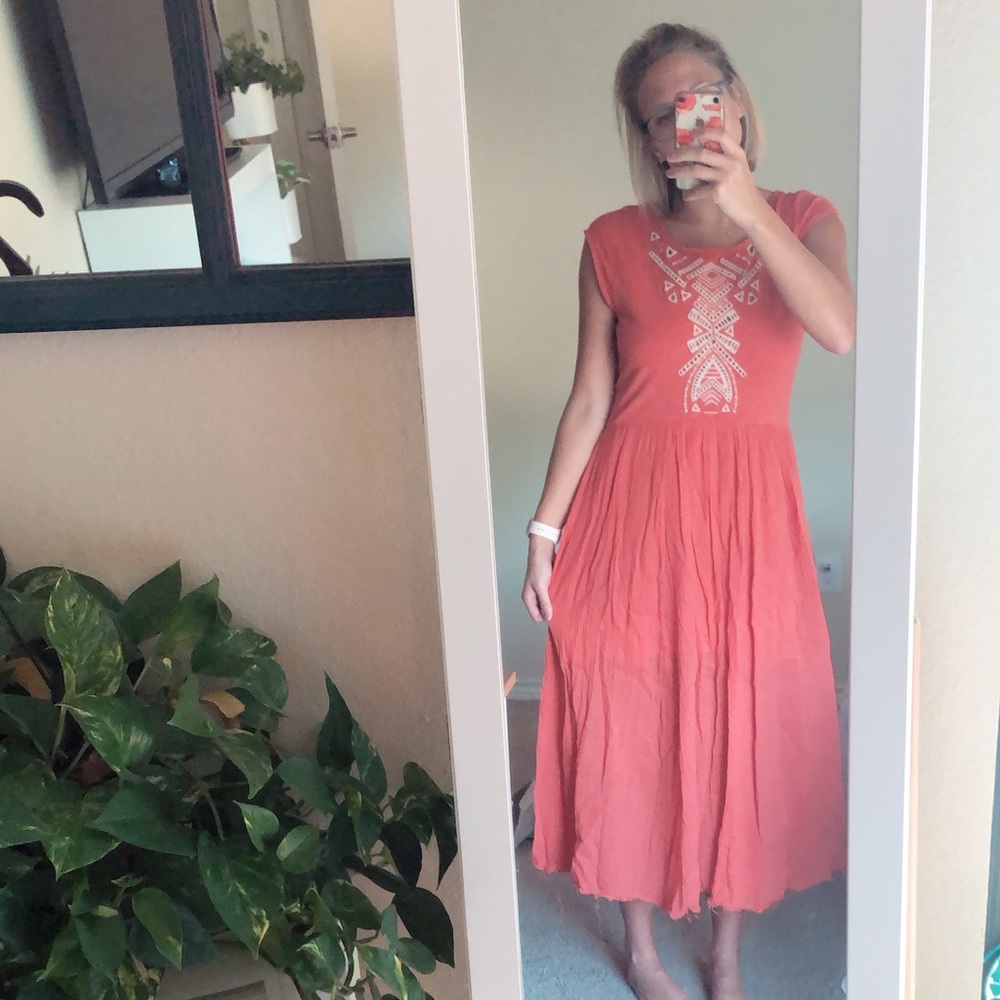 Beautiful orange/red free people dress!!